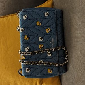 Kate Spade Briar Lane Denim Quilted Floral, Appliqué Shoulderbag